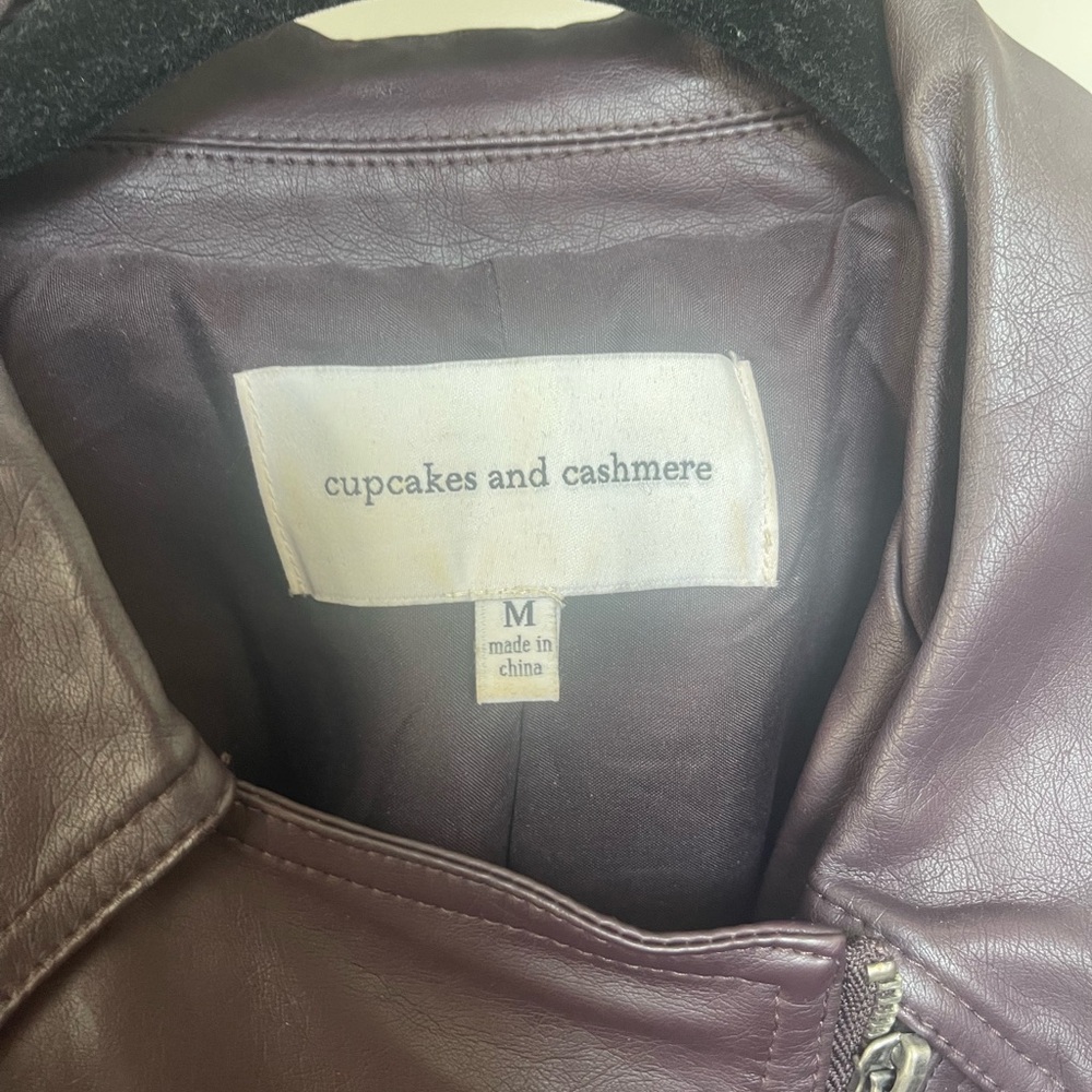 Cupcake and Cashmere Women's Brown Leather Jacket - Picture 3 of 3